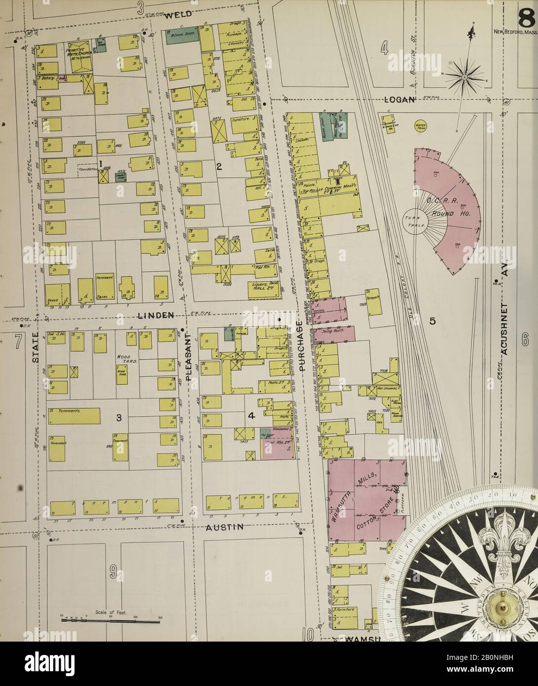 Image 9 of Sanborn Fire Insurance Map from New Bedford, Bristol County