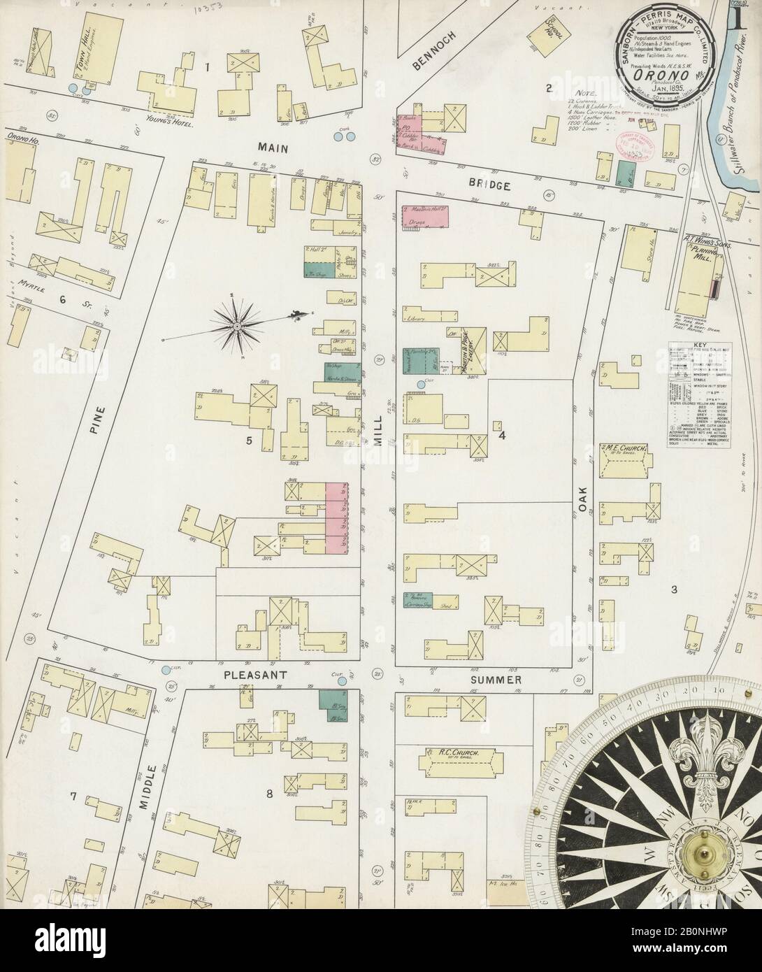 Orono, me map hires stock photography and images Alamy