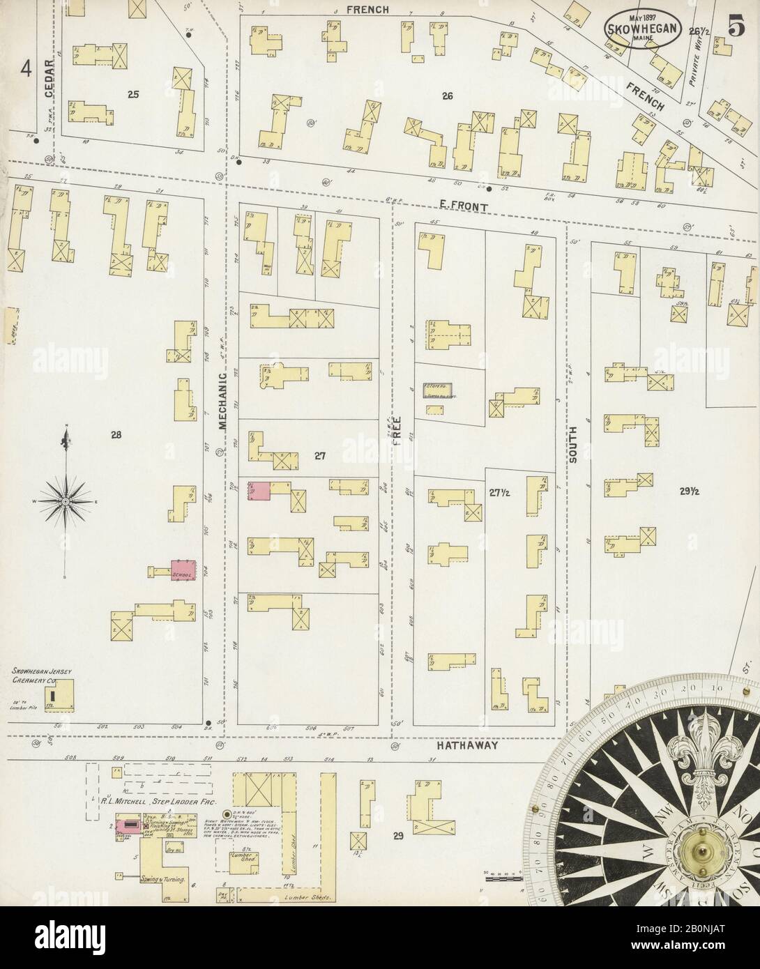 Map of skowhegan hires stock photography and images Alamy