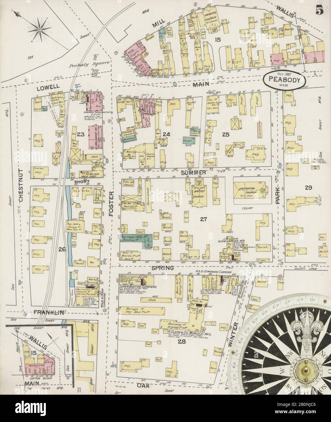 Image 5 Of Sanborn Fire Insurance Map From Peabody Essex County