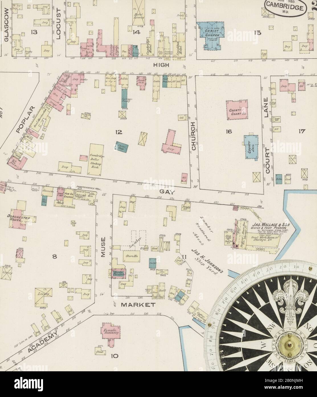 Old map of cambridge maryland hires stock photography and images Alamy