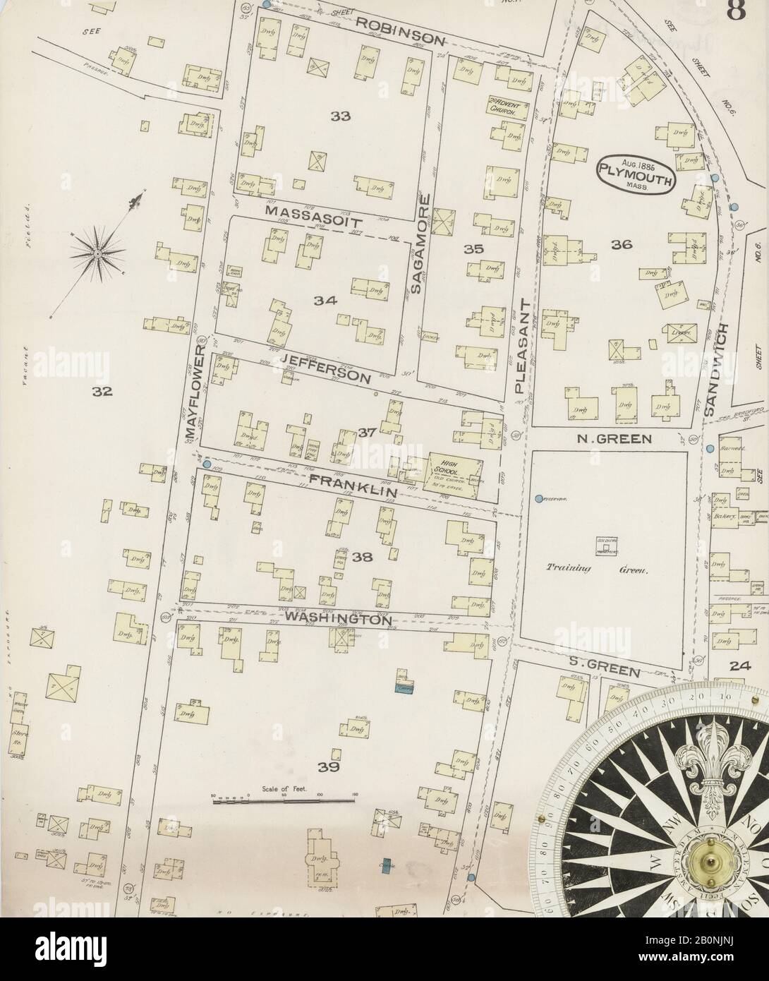 Image 8 of Sanborn Fire Insurance Map from Plymouth, Plymouth County