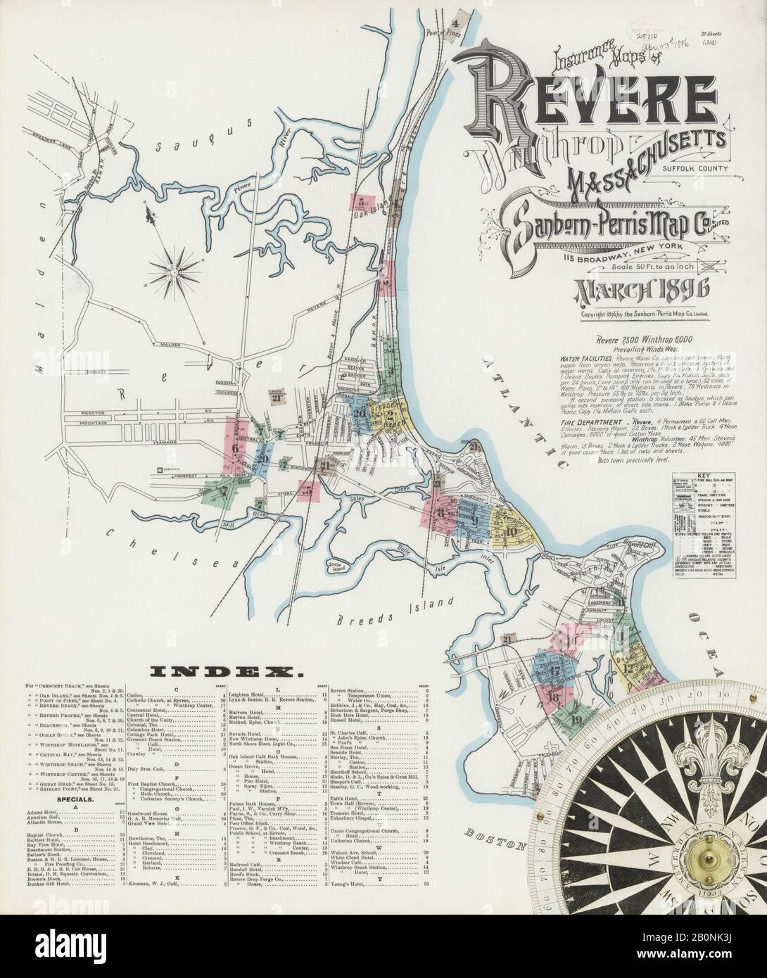 Image 1 of Sanborn Fire Insurance Map from Revere, Suffolk County