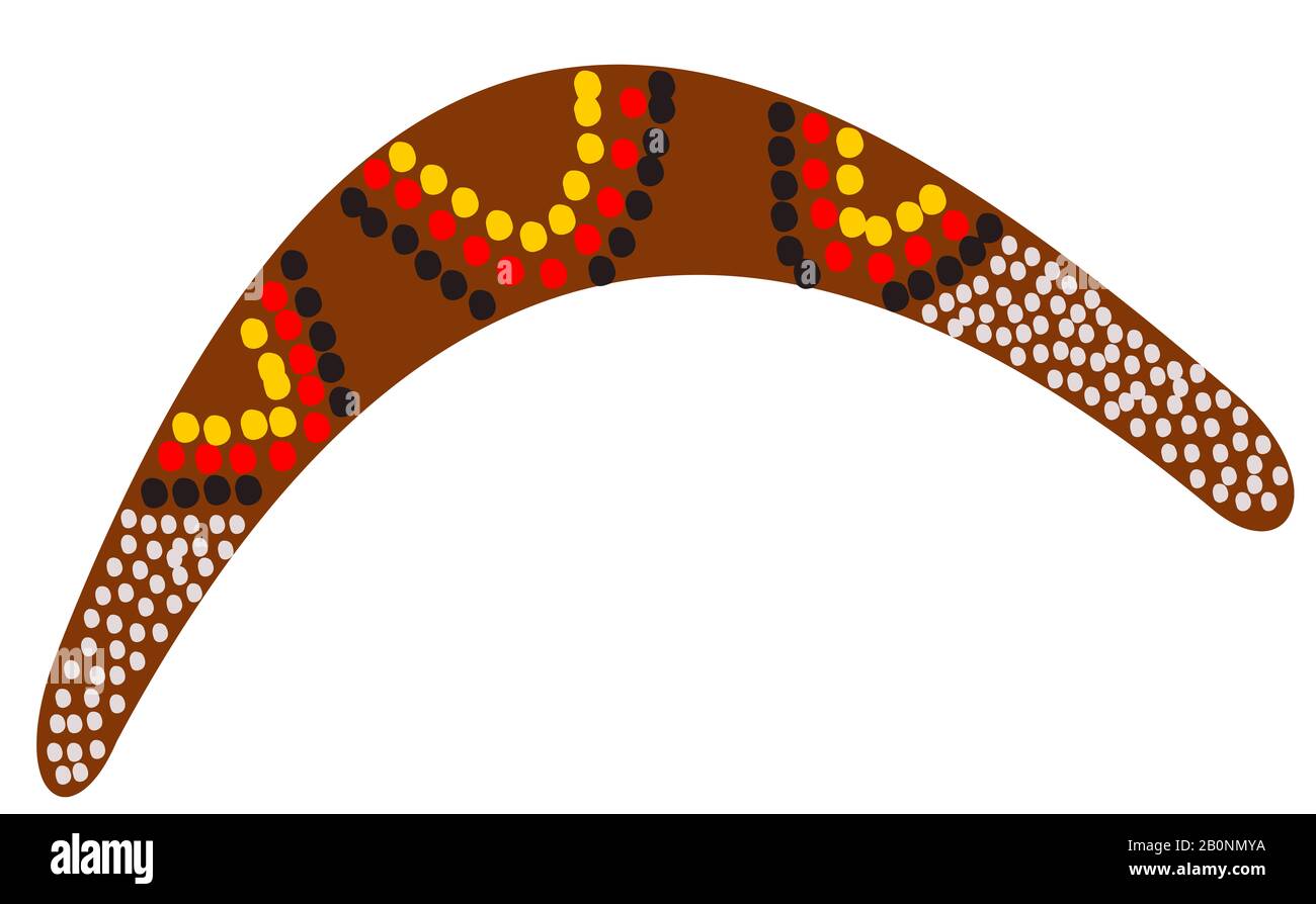 boomerang curved tribal australian illustration throw Stock Photo Alamy