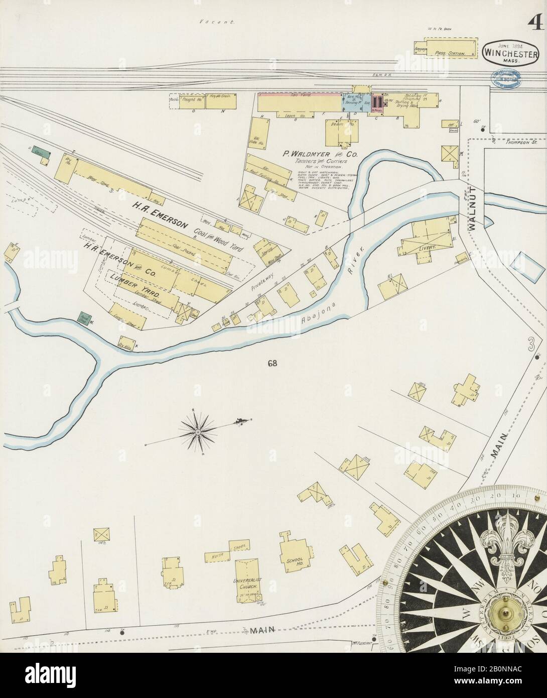 Image 4 Of Sanborn Fire Insurance Map From Winchester Middlesex County Massachusetts Jun 1894 7432