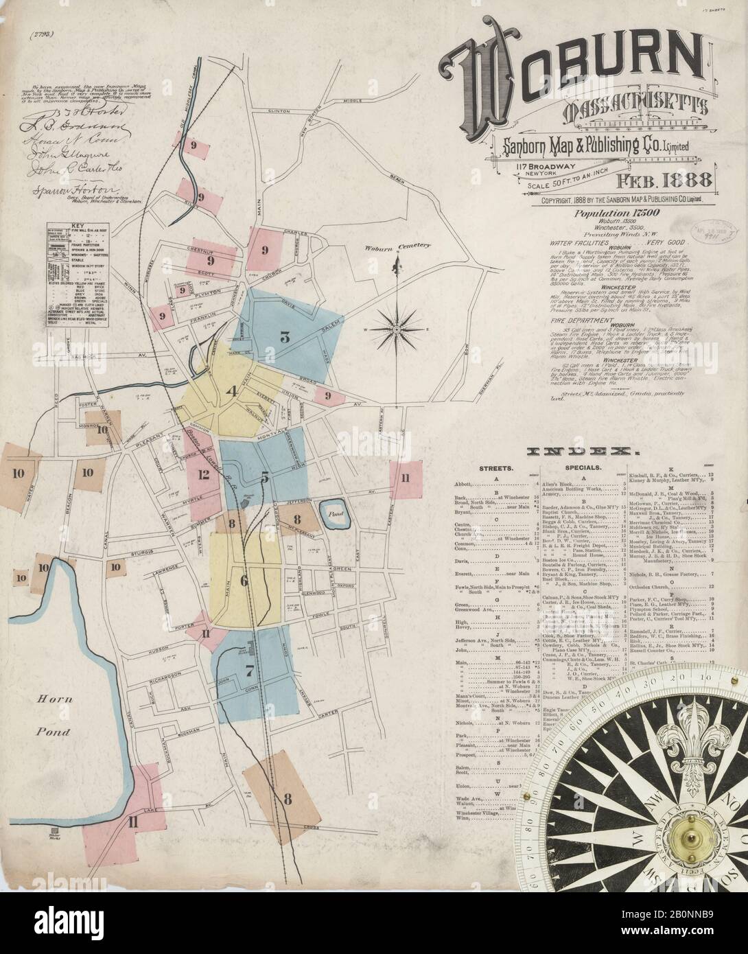 Image 1 of Sanborn Fire Insurance Map from Woburn, Middlesex County