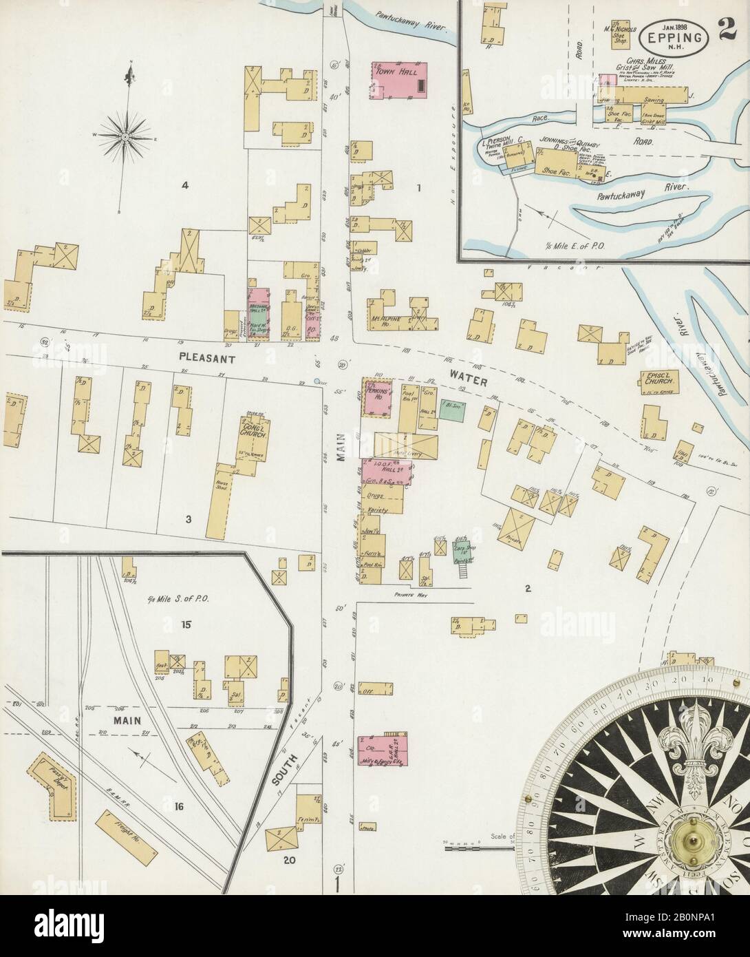 Map of epping new hampshire hi-res stock photography and images - Alamy