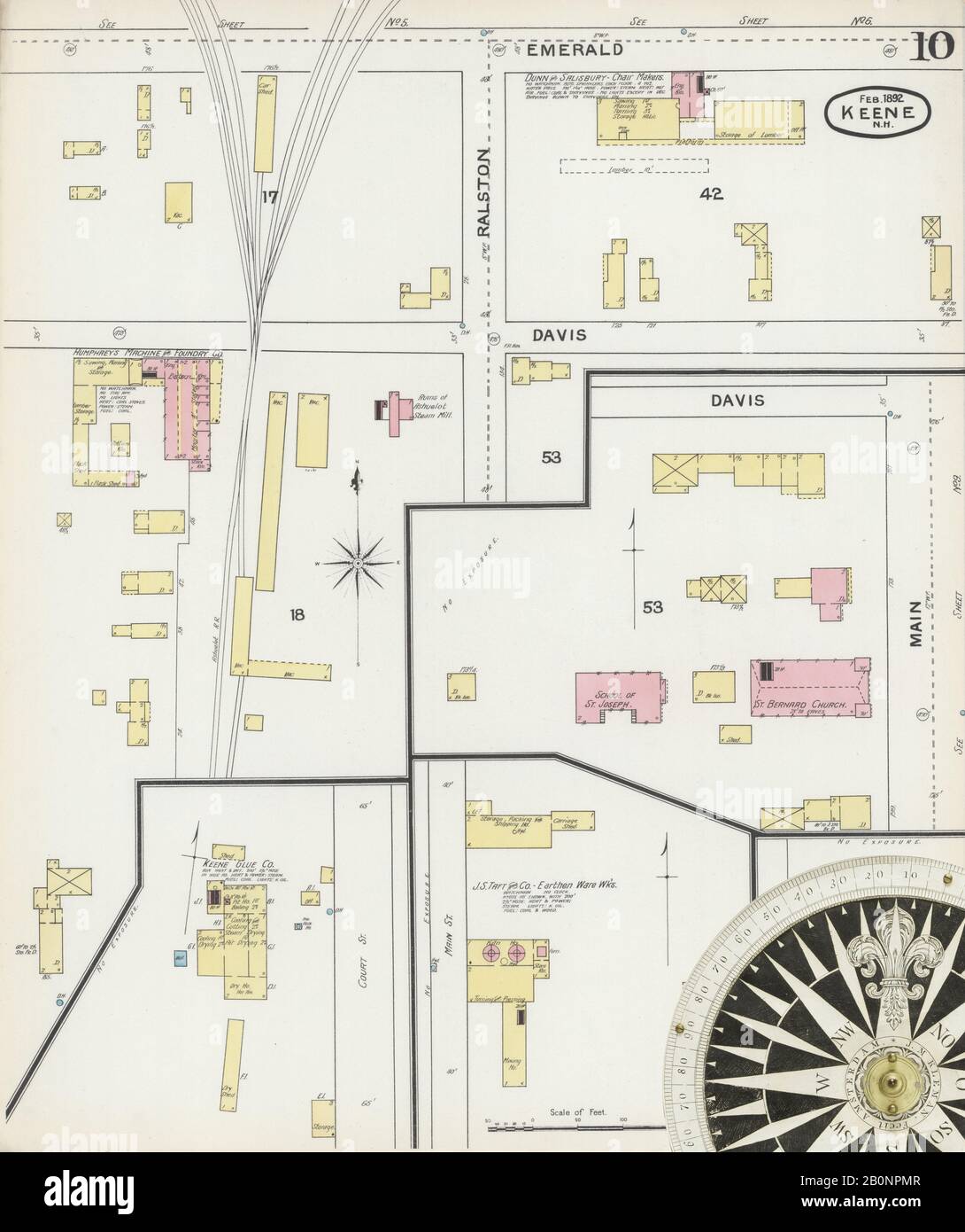 Map of keene hires stock photography and images Alamy