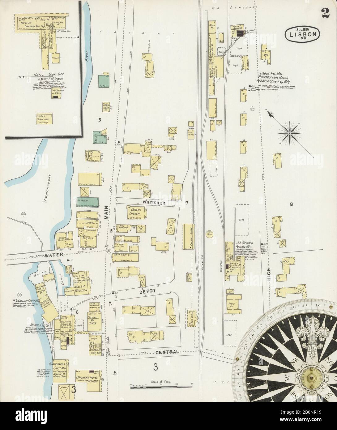 Lisbon new hampshire map hires stock photography and images Alamy