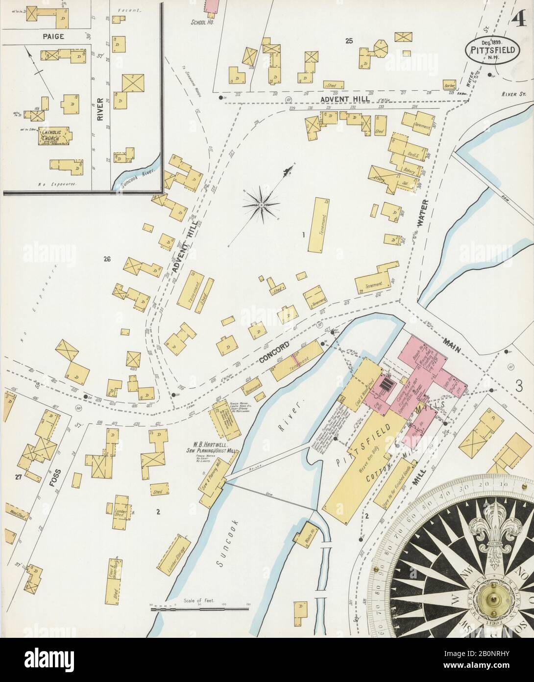 Pittsfield new hampshire map hires stock photography and images Alamy