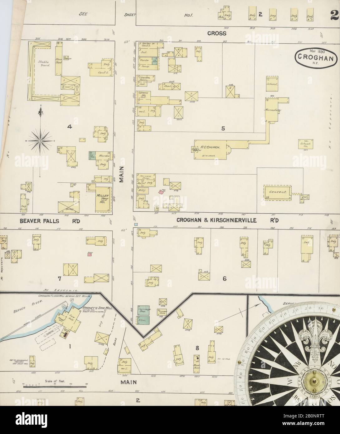 Map of croghan new york hires stock photography and images Alamy