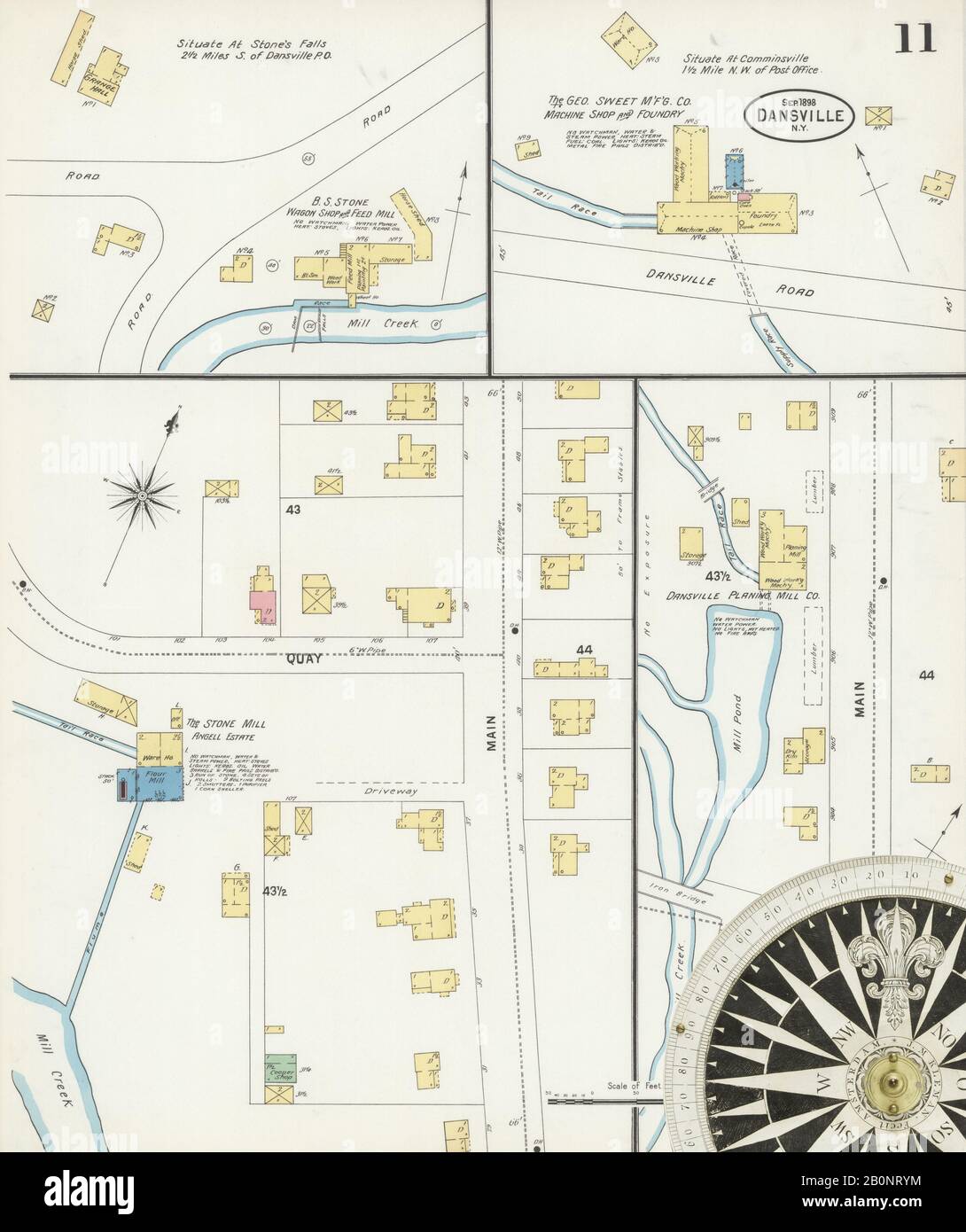 Image 11 of Sanborn Fire Insurance Map from Dansville, Livingston County, New York. Sep 1898. 12