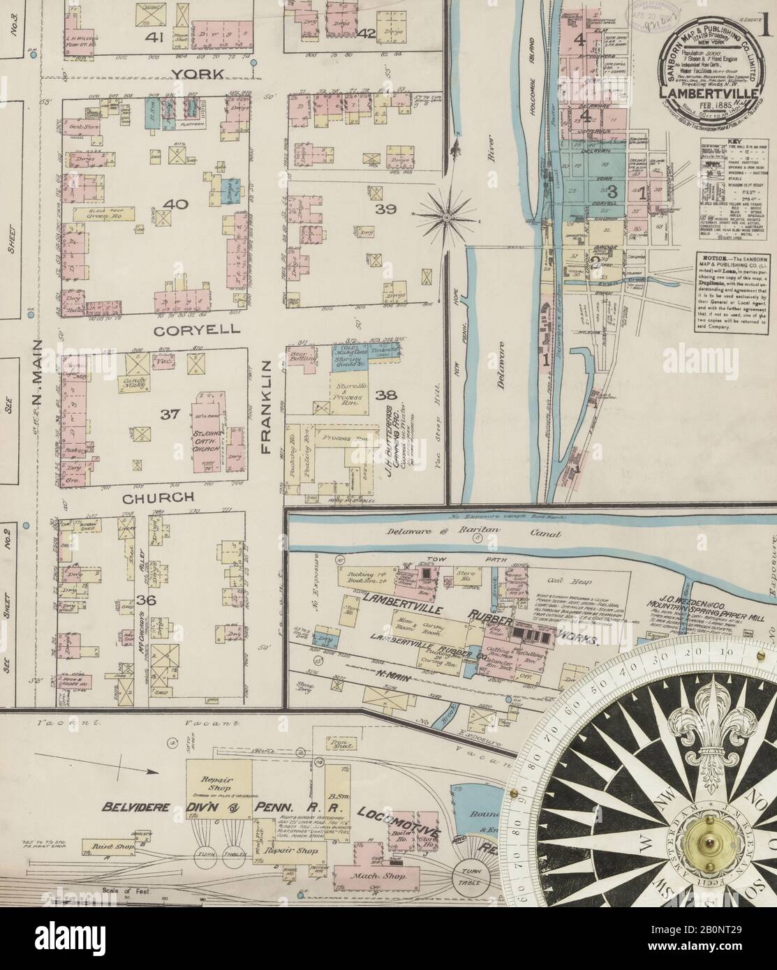 Map of lambertville hires stock photography and images Alamy