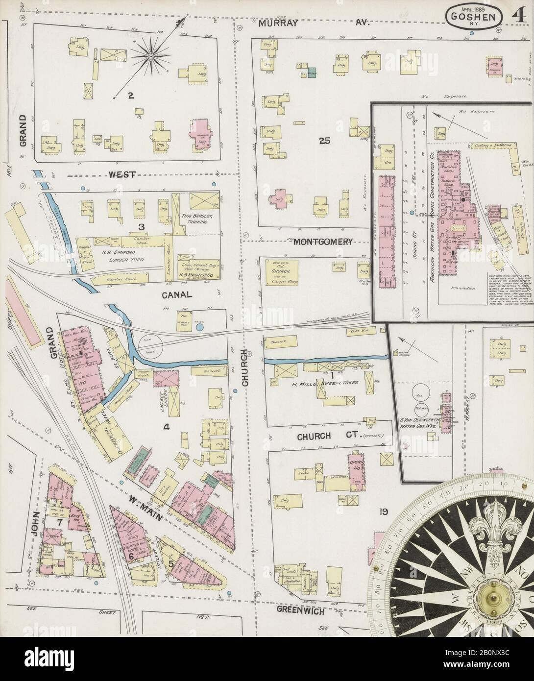 Sanborn Fire Insurance Map from Goshen, New York