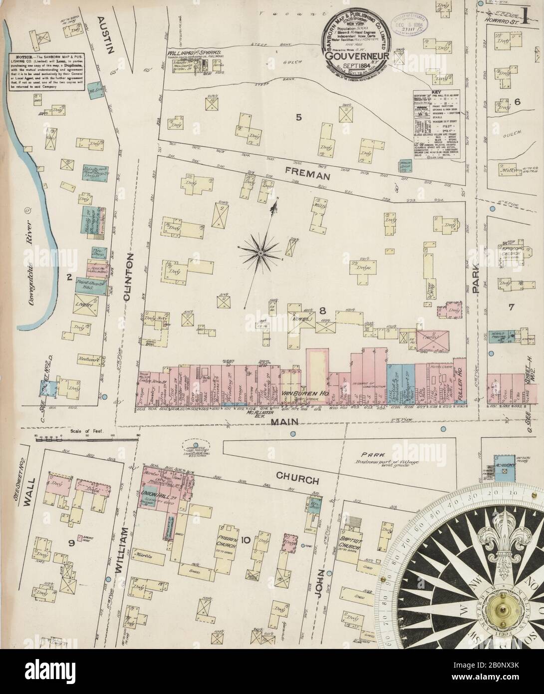 Map of gouverneur hires stock photography and images Alamy