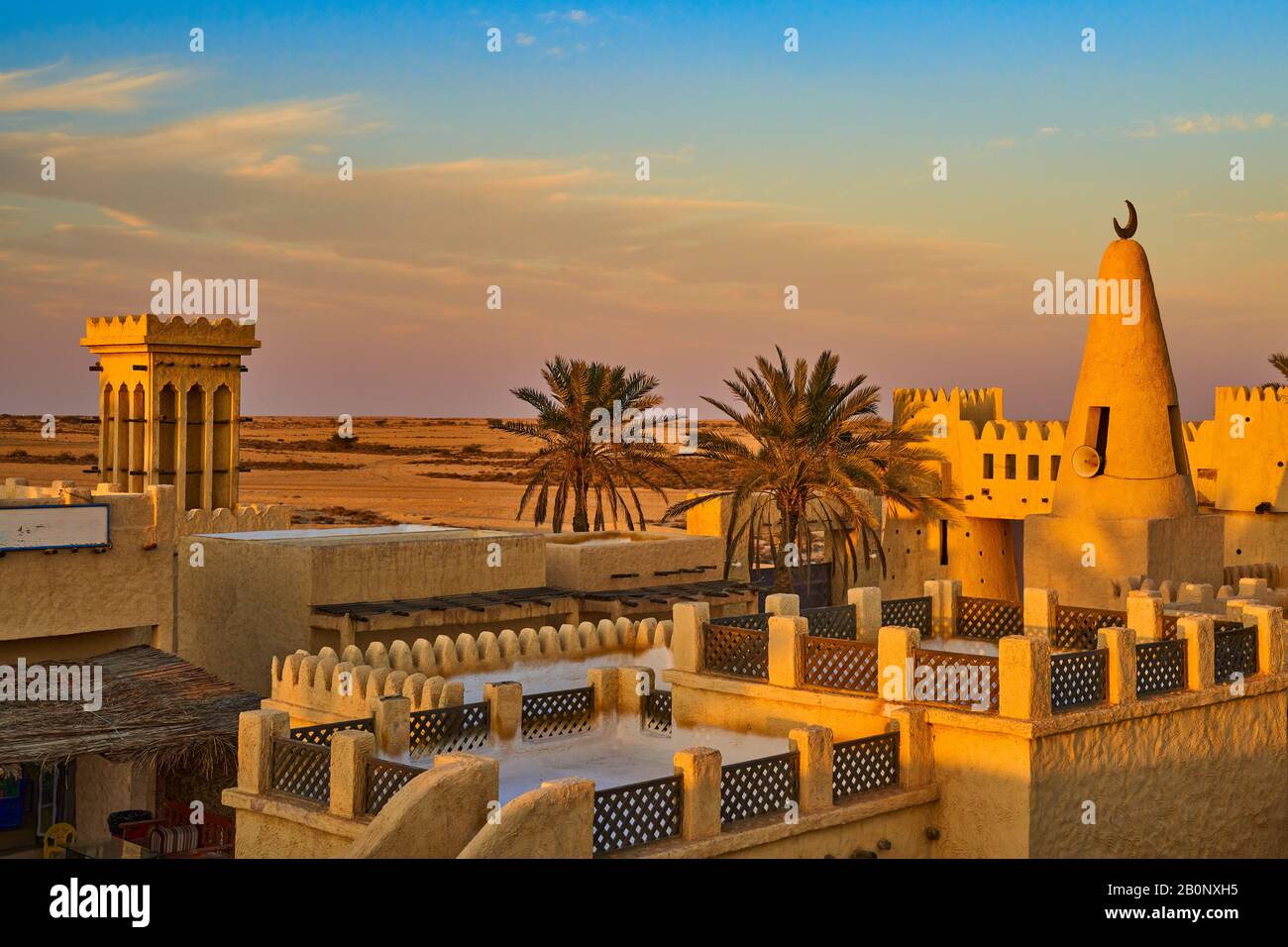 Film city traditional arabic village in the Ras Brouq resreve near Zekreet Qatar Stock Photo Alamy
