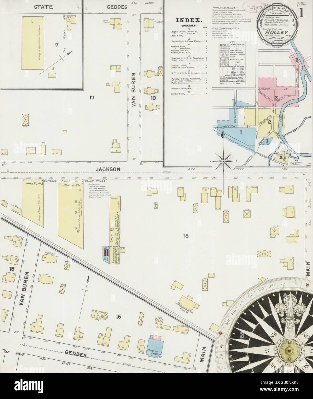 Image 1 of Sanborn Fire Insurance Map from Holley, Orleans County, New