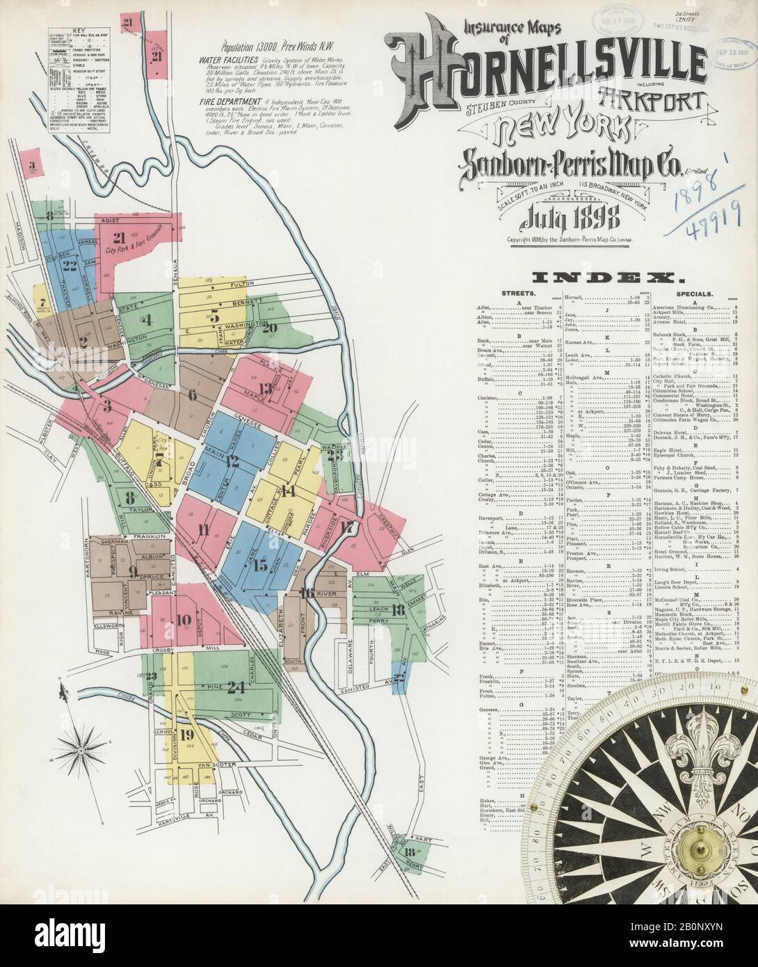Hornell new york map hires stock photography and images Alamy