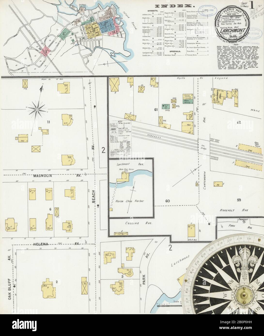 Image 1 of Sanborn Fire Insurance Map from Larchmont, Westchester