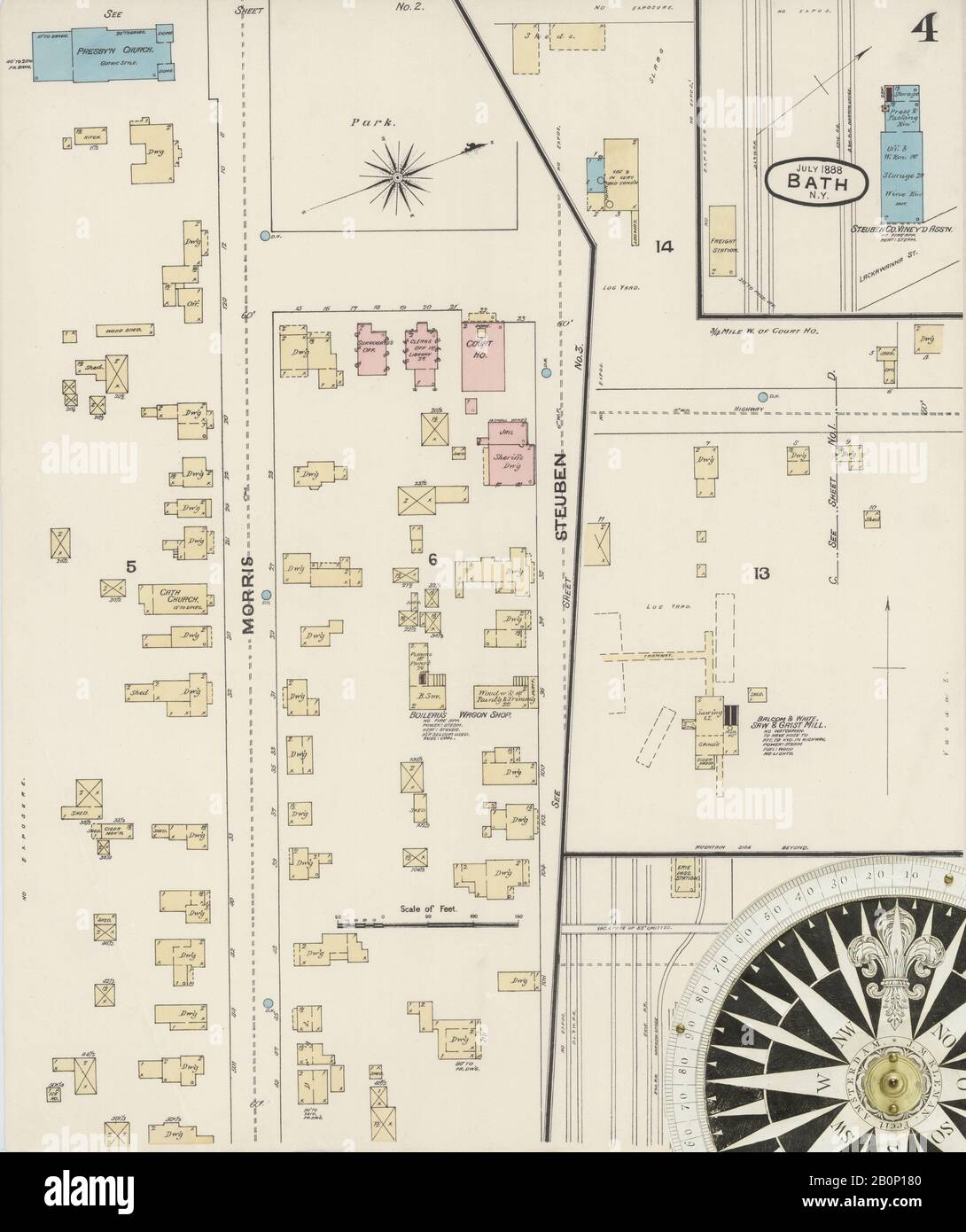 Map of bath new york hires stock photography and images Alamy