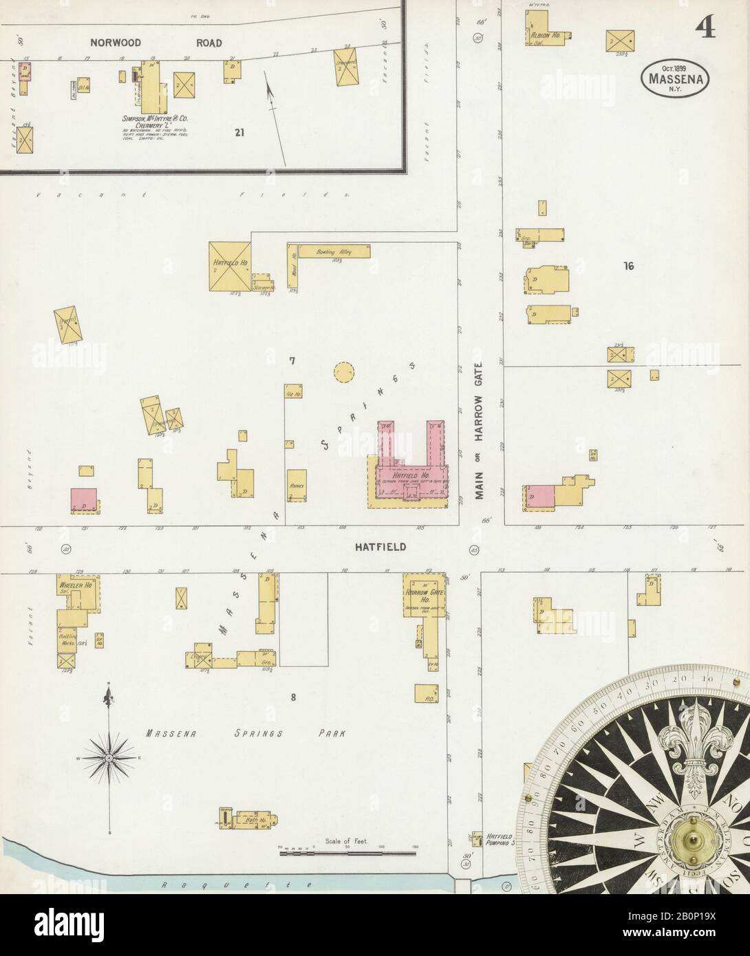 Massena, new york map hires stock photography and images Alamy