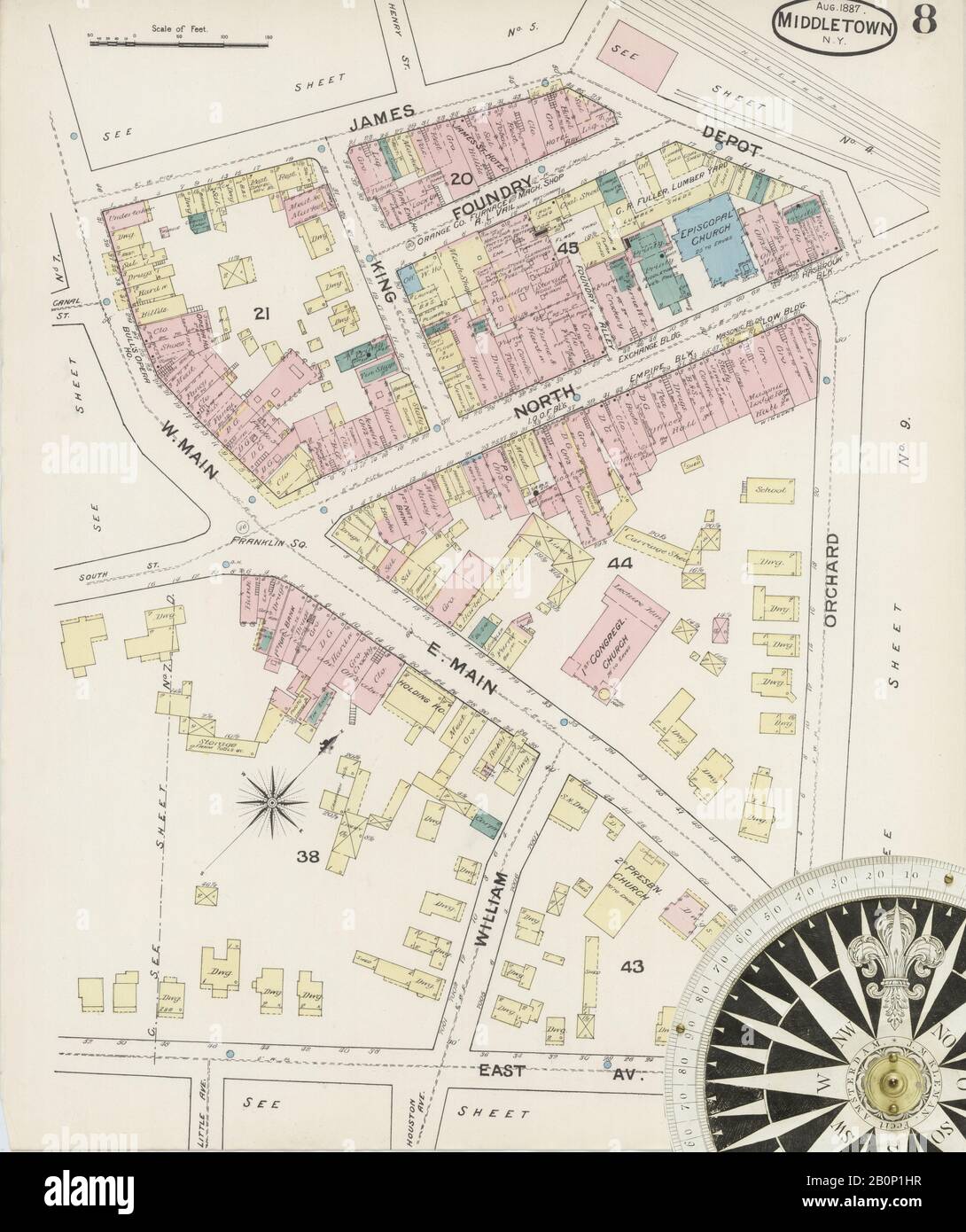 Image 8 Of Sanborn Fire Insurance Map From Middletown Orange