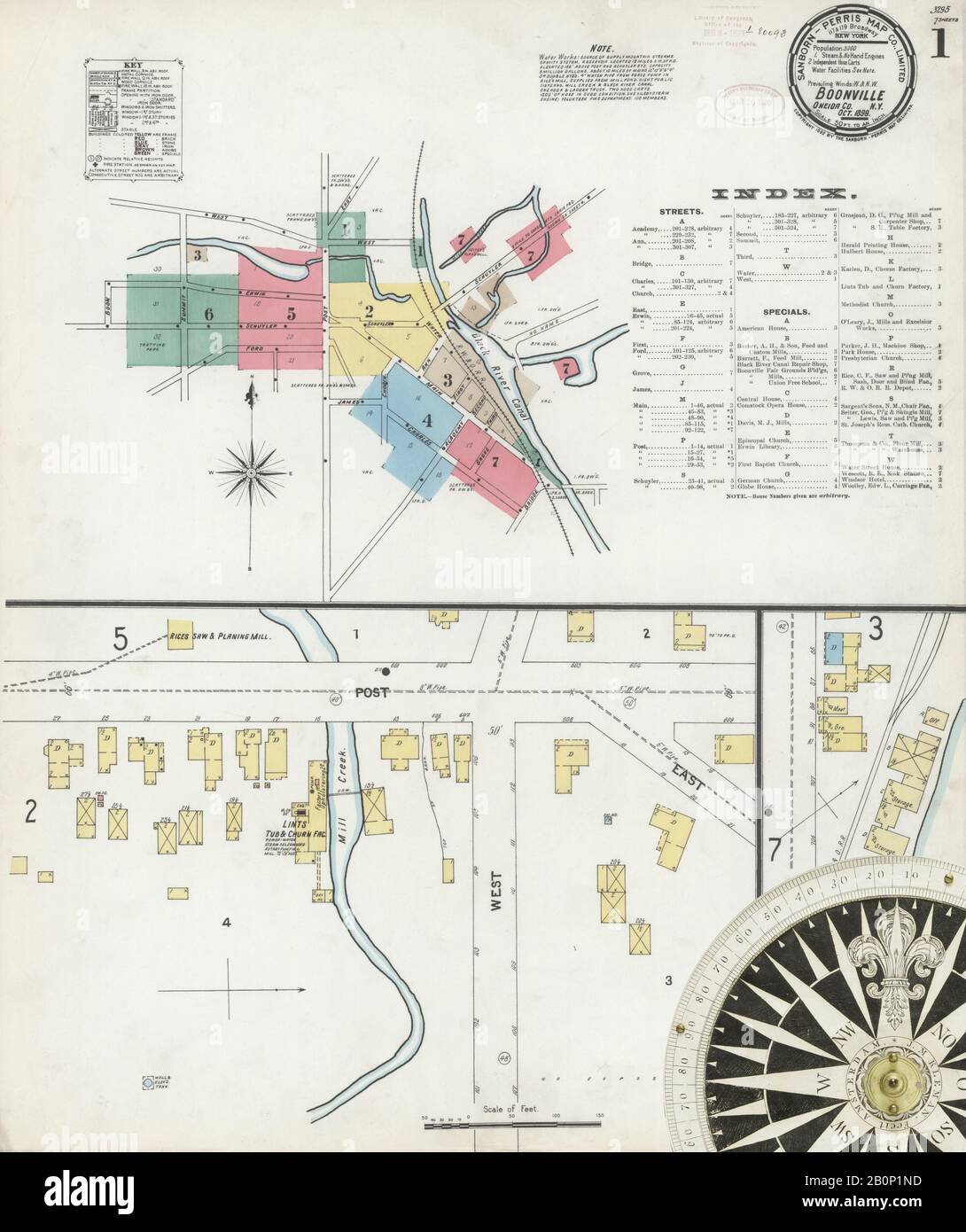 Image 1 of Sanborn Fire Insurance Map from Boonville, Oneida County