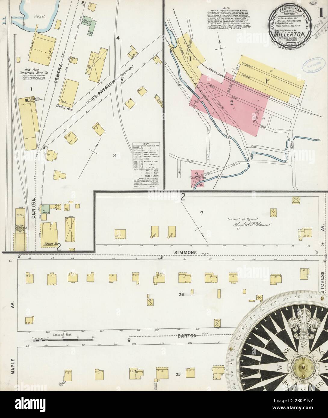 Image 1 of Sanborn Fire Insurance Map from Millerton, Dutchess County