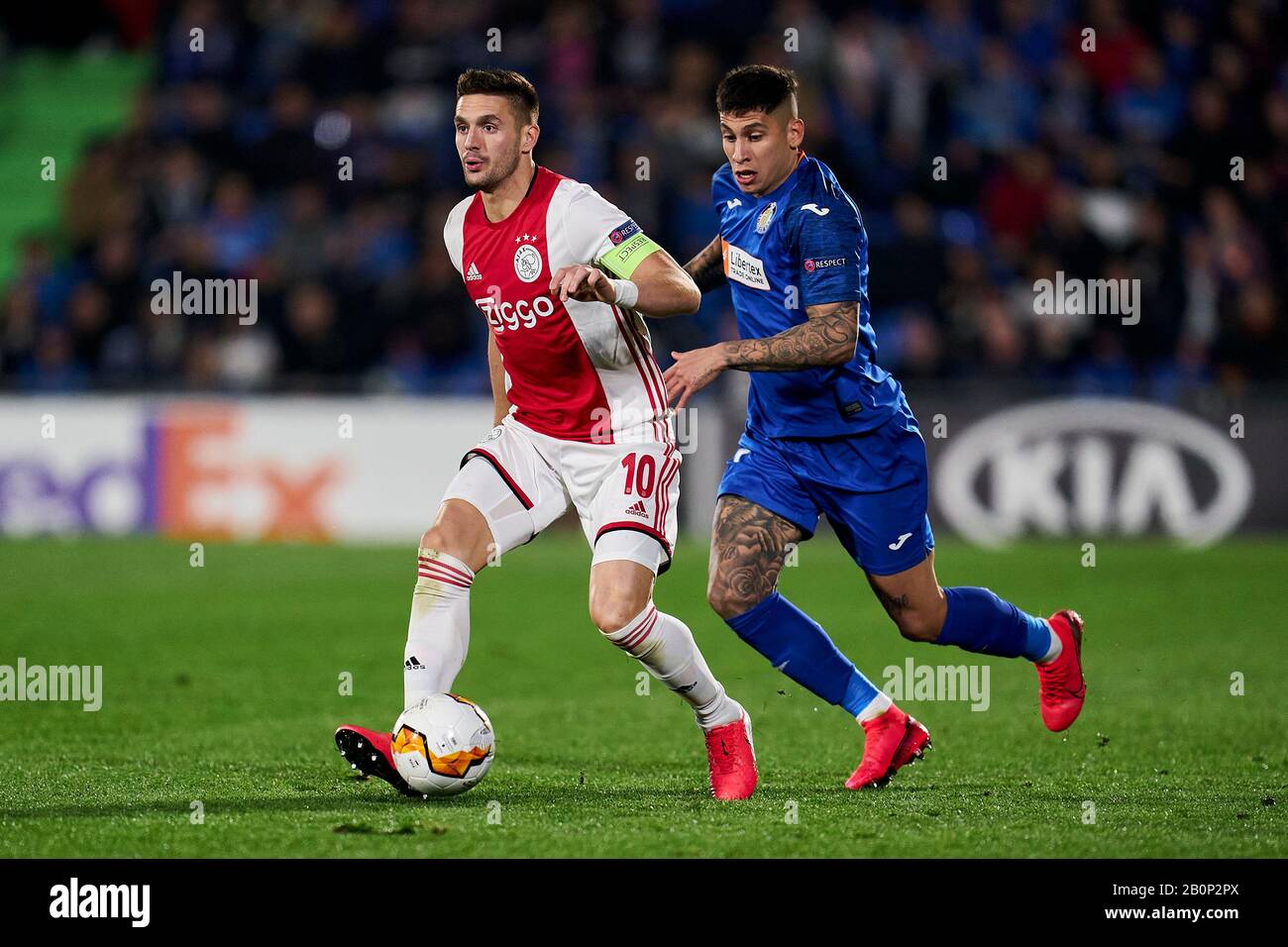 Hakim Ziyech of AFC Ajax seen in action during the UEFA Europa League match  between Getafe CF and AFC Ajax Amsterdam at Coliseum Alfonso Perez in  Getafe (Final score; Getafe CF 2:0