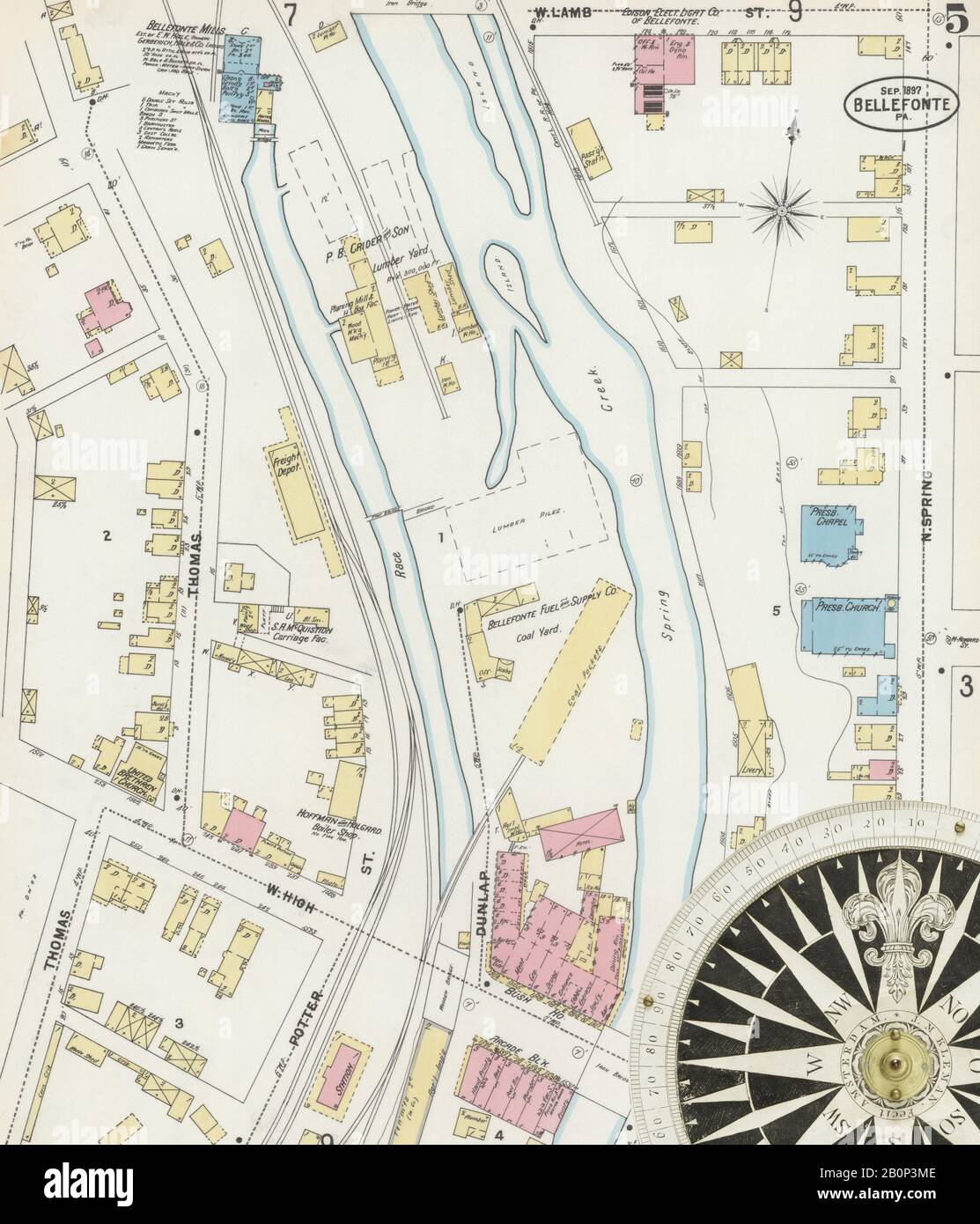 Image 5 of Sanborn Fire Insurance Map from Bellefonte, Centre County