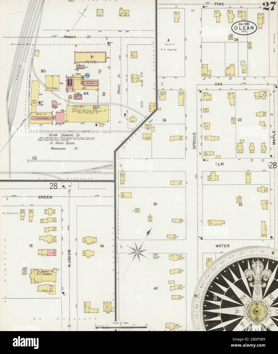 Map of olean new york hires stock photography and images Alamy