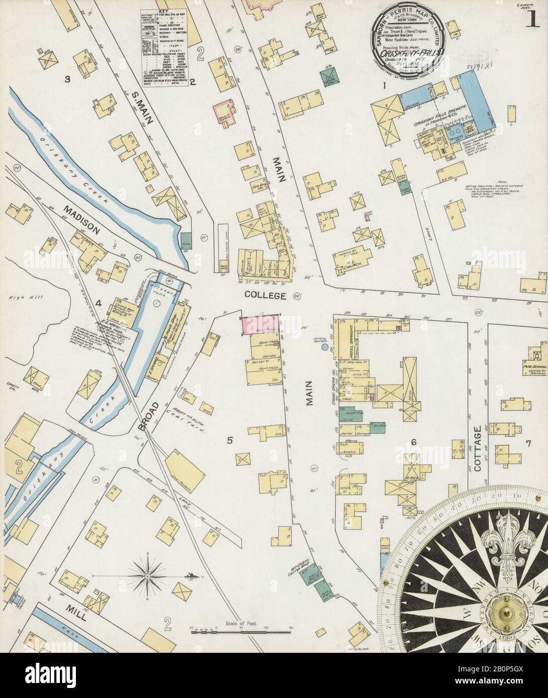 Image 1 of Sanborn Fire Insurance Map from Oriskany Falls, Oneida