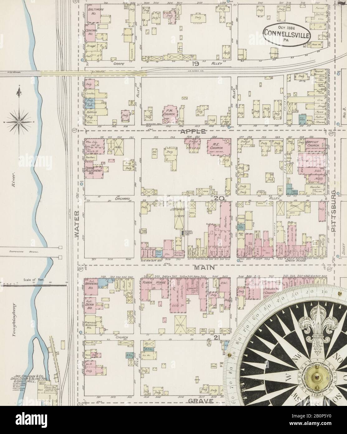 Map of connellsville hires stock photography and images Alamy