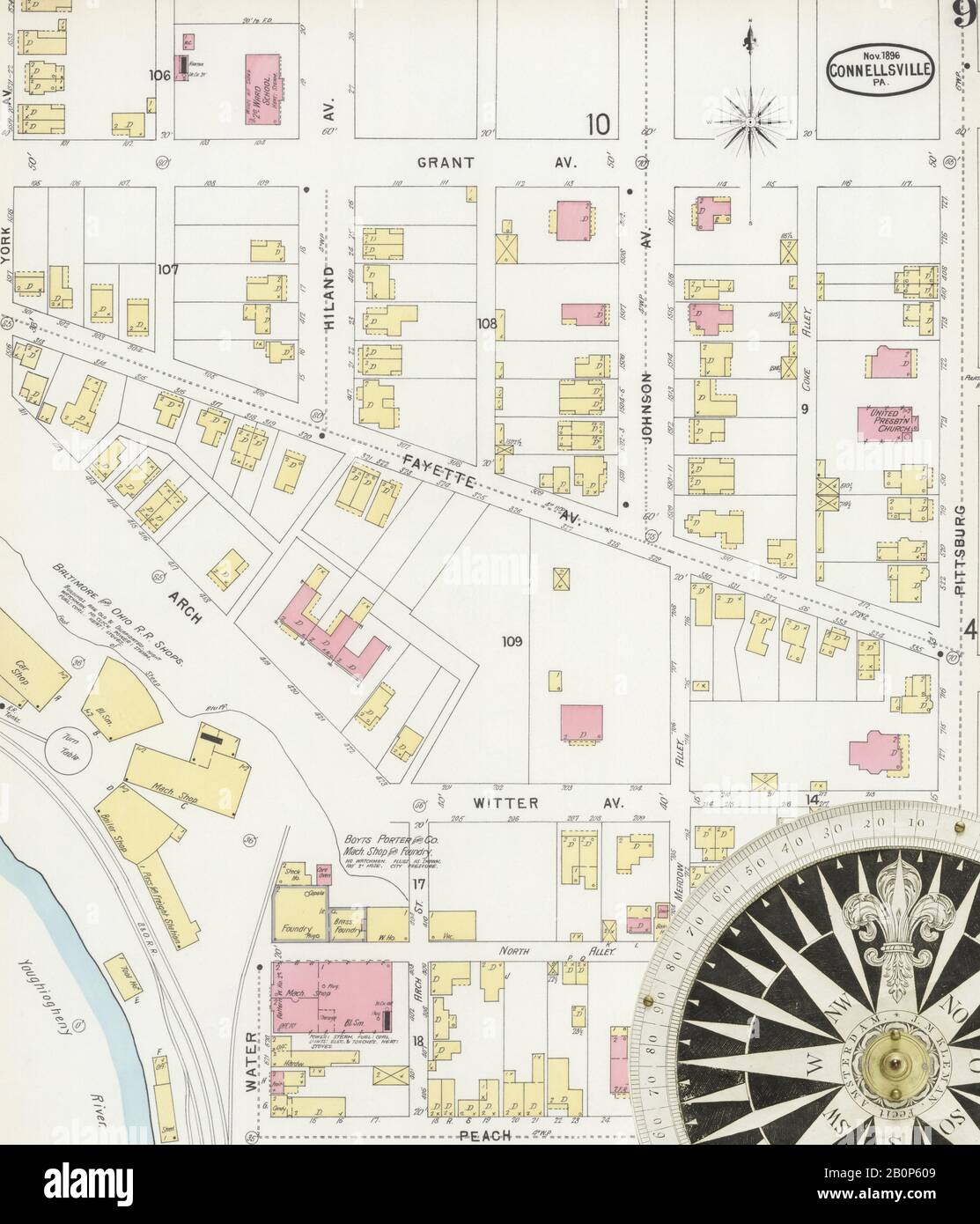 Map of connellsville hires stock photography and images Alamy