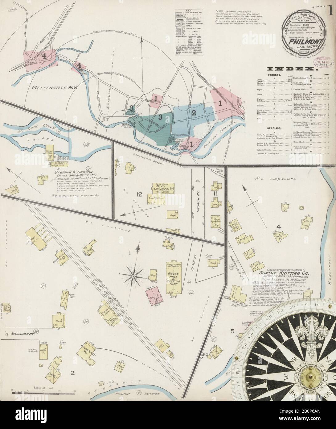 Image 1 of Sanborn Fire Insurance Map from Philmont, Columbia County