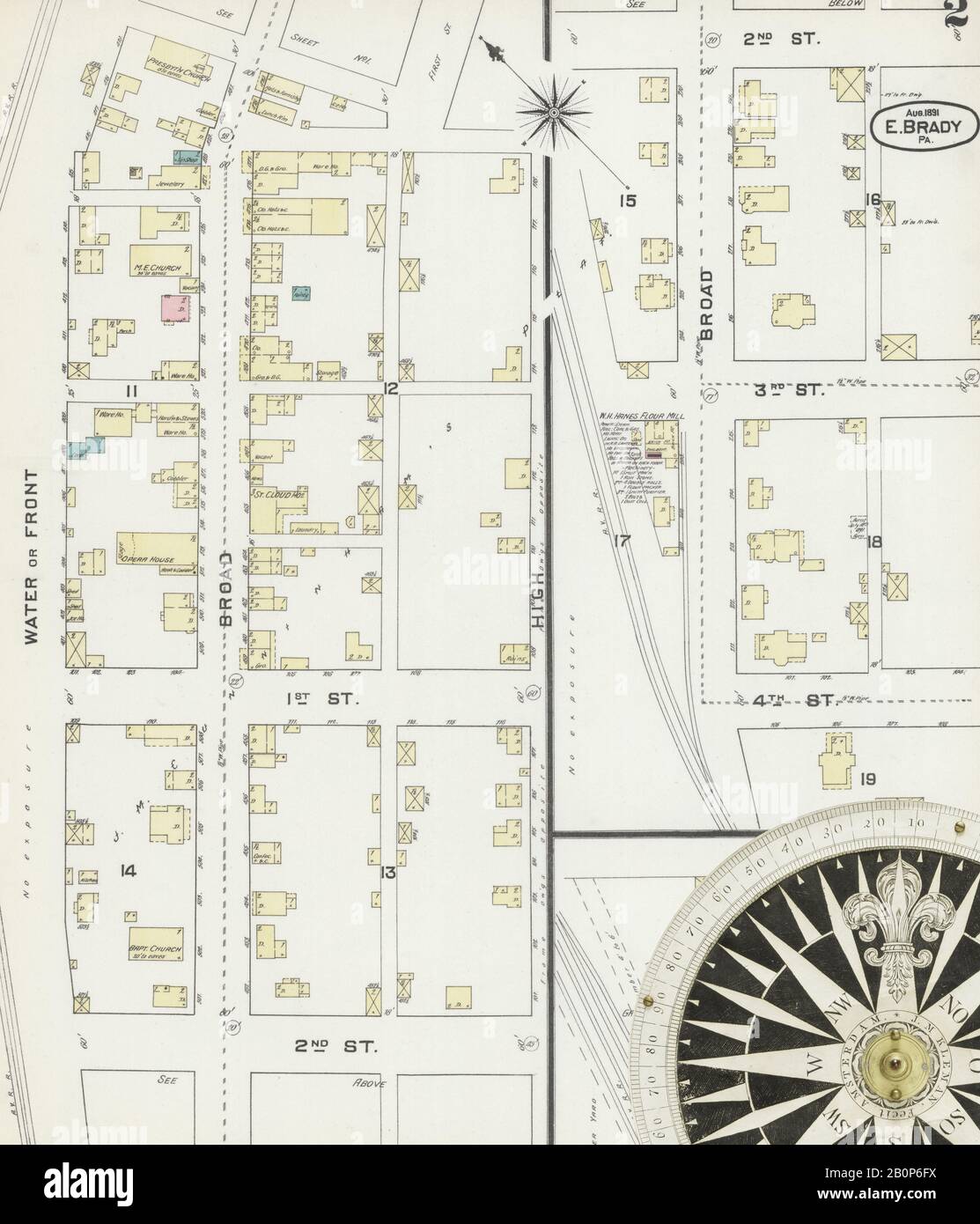 Map of east brady hires stock photography and images Alamy