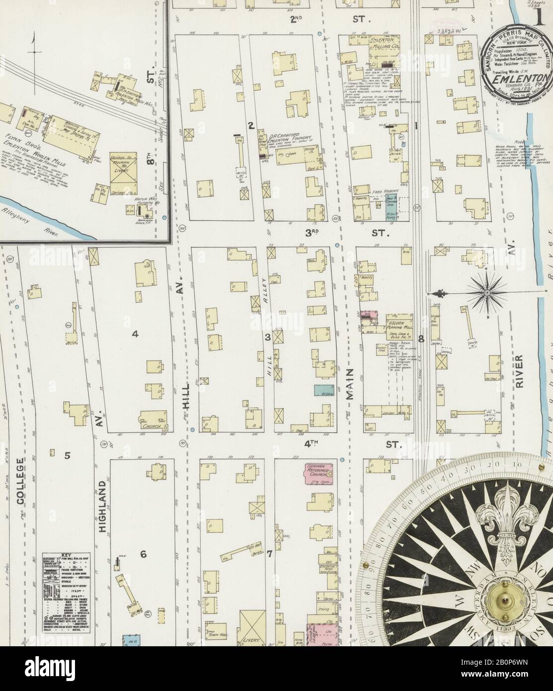 Emlenton pennsylvania map hires stock photography and images Alamy