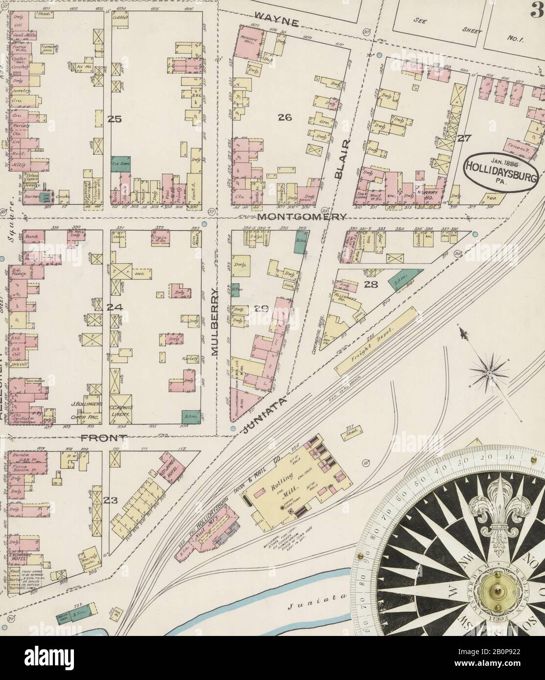 Map of hollidaysburg hires stock photography and images Alamy