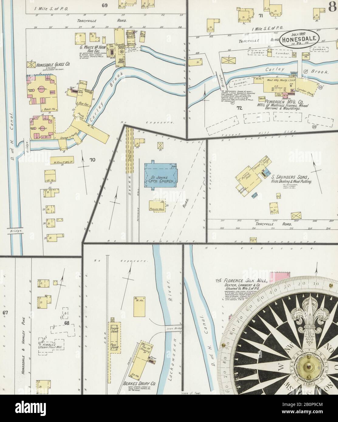 Map of honesdale hires stock photography and images Alamy