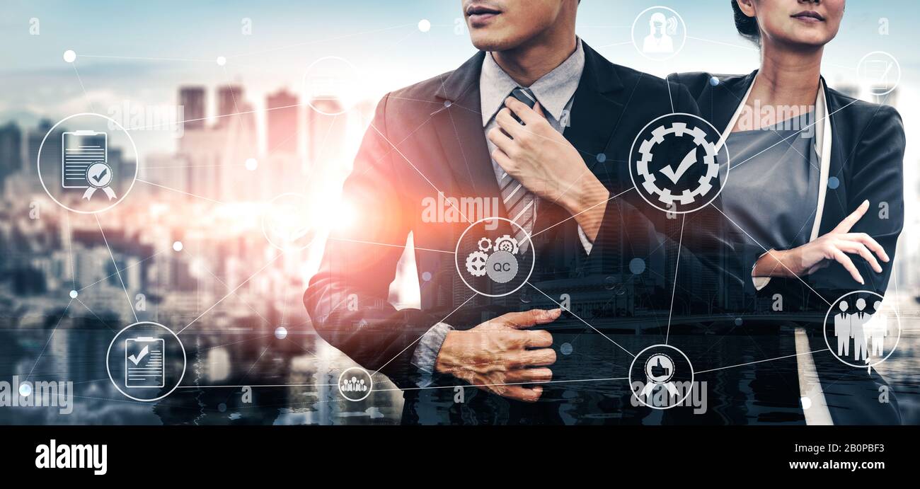 Quality Assurance and Quality Control Concept Modern graphic