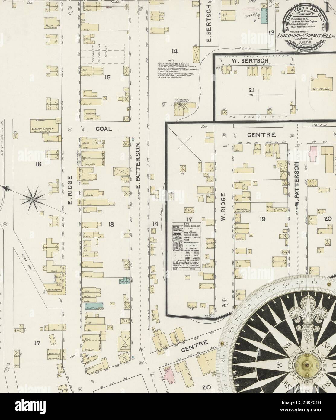 Map of lansford hires stock photography and images Alamy