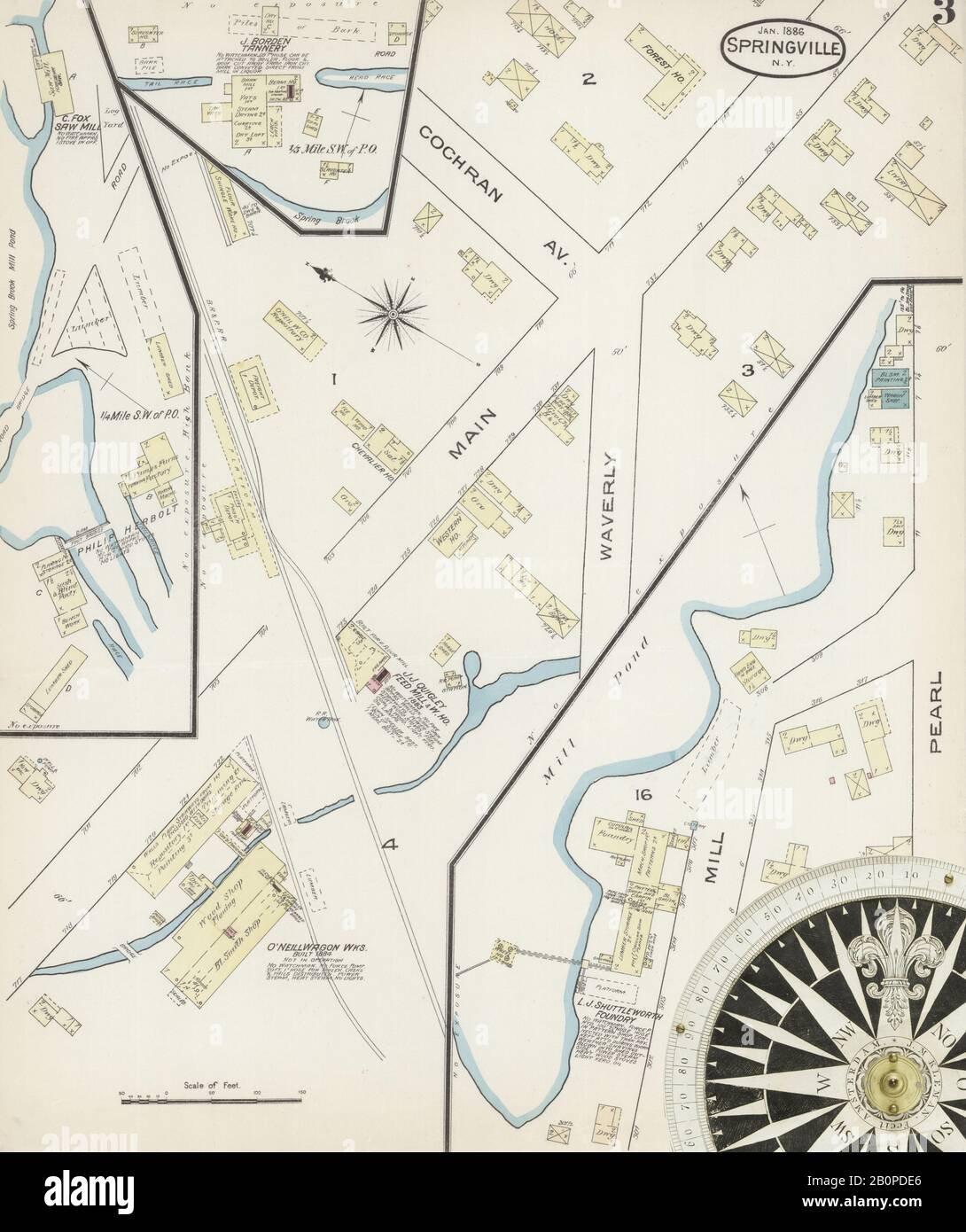 Springville map hi-res stock photography and images - Alamy