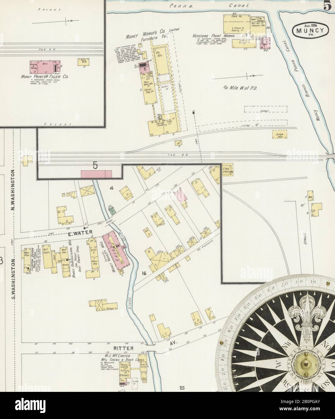 Map of muncy hires stock photography and images Alamy