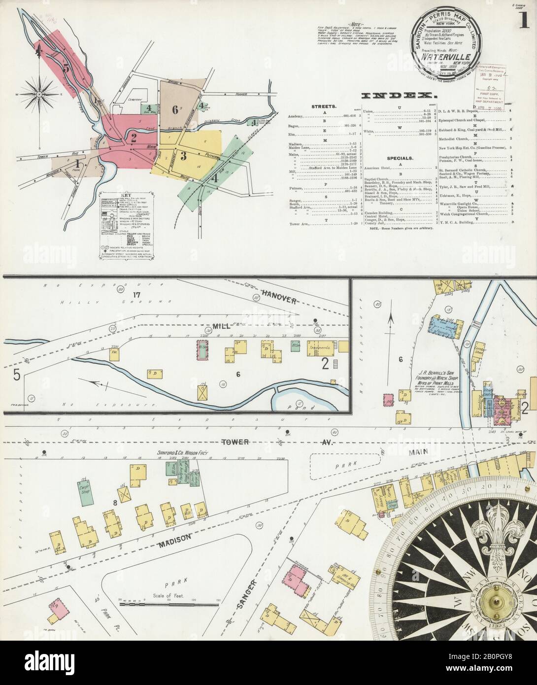 Image 1 of Sanborn Fire Insurance Map from Waterville, Oneida County