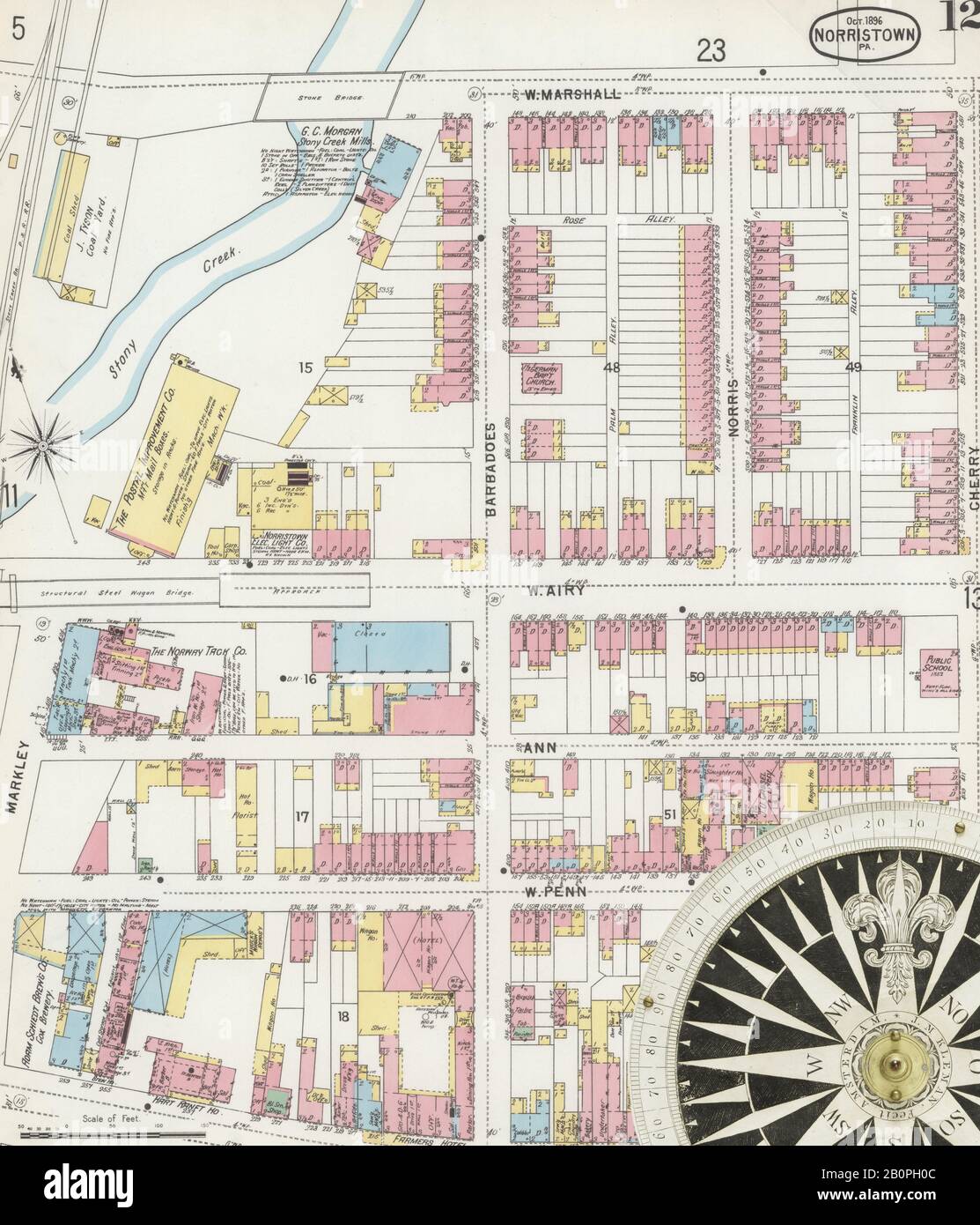Image 12 Of Sanborn Fire Insurance Map From Norristown Montgomery 