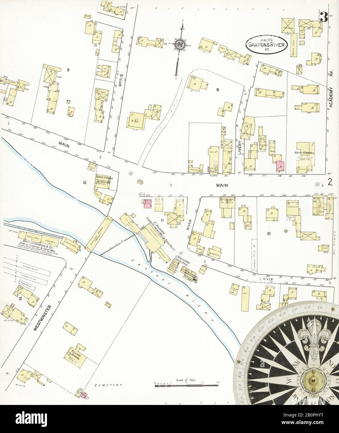 Image 3 of Sanborn Fire Insurance Map from Saxton's River, Windham