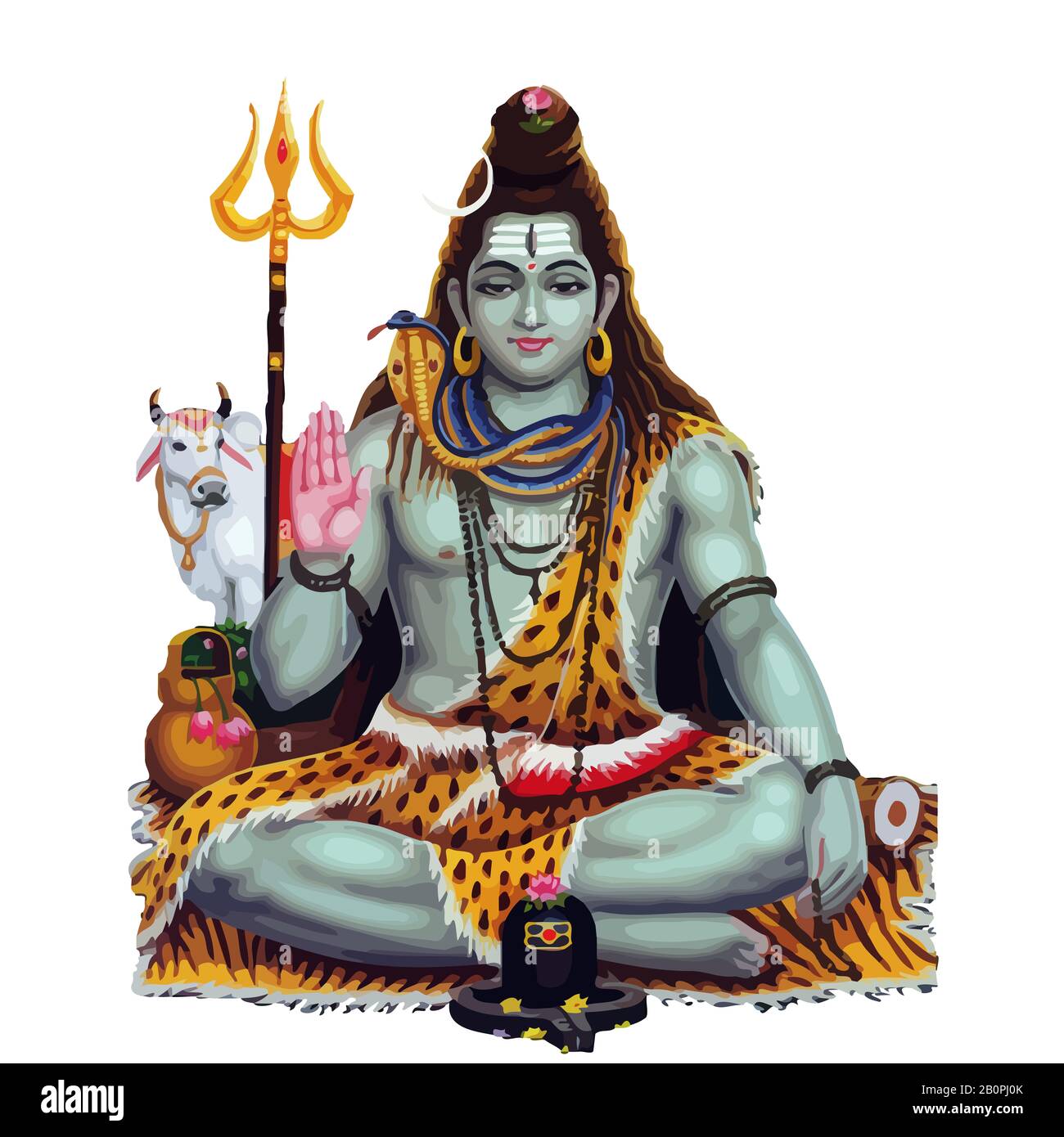 lord maha shivaratri god hinduism ox animal spiritual illustration ...