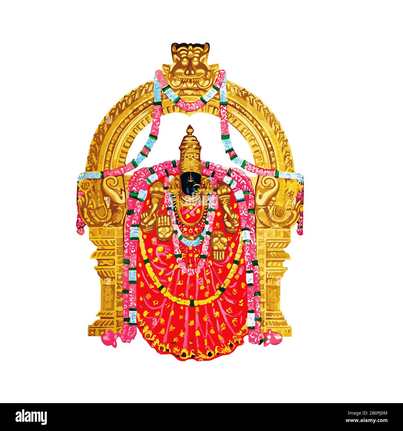 lord venkateswara god hinduism spiritual illustration holy Stock ...