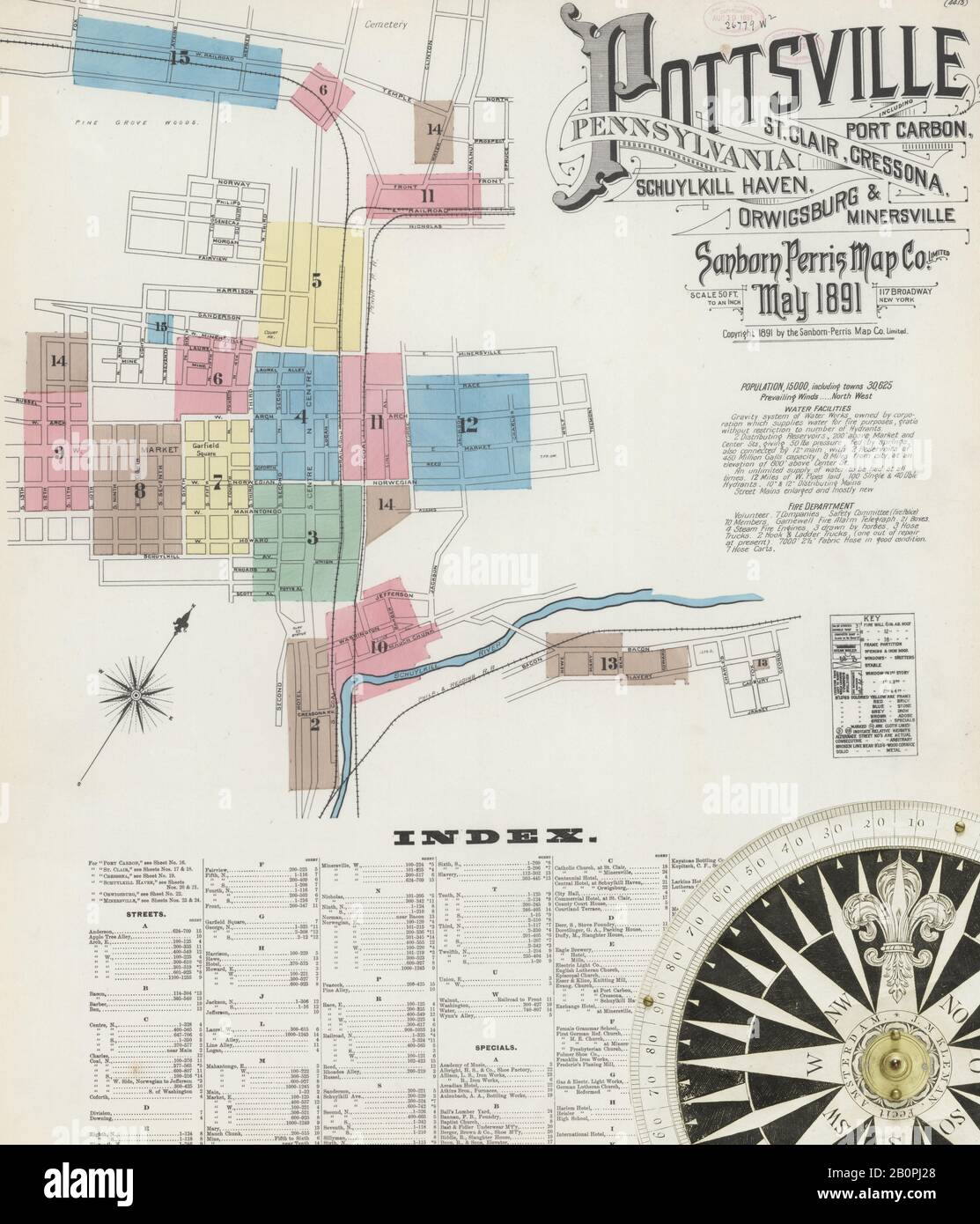 Image 1 of Sanborn Fire Insurance Map from Pottsville, Schuylkill