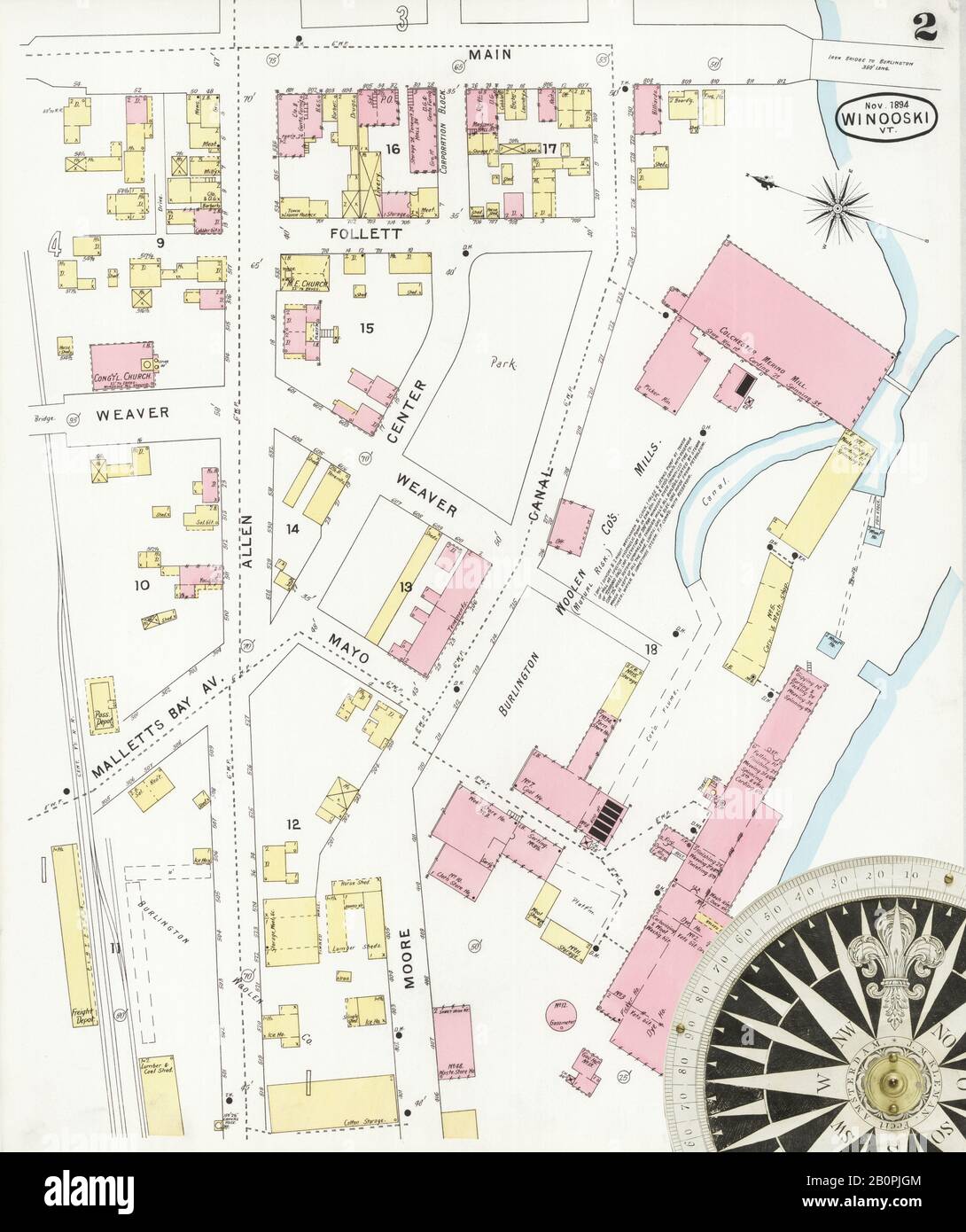 Map of winooski hires stock photography and images Alamy